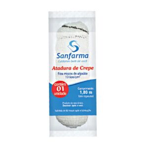 Atadura de Crepom Rolo Com 12cm x 1,8m Sanfarma