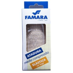 Atadura Elástica Média Compressão Famara Bege 10cm x 1,30m Unidade