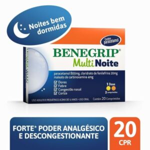 Benegrip Multi Noite Com 20 Comprimidos Cosmed