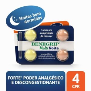 Benegrip Multi Noite Com 4 Comprimidos Cosmed