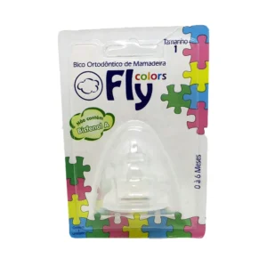 Bico de Mamadeira Fly Colors Silicone Ortodôntico Tamanho 1 Unidade