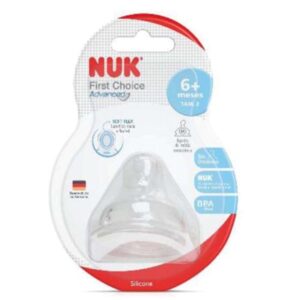 Bico de Mamadeira Nuk First Choice Média Consistência Tamanho 2 Unidade