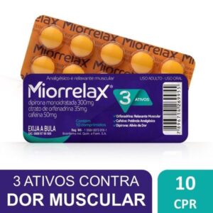 Miorrelax 300mg + 50mg + 35mg Com 10 Comprimidos Neo Quimica