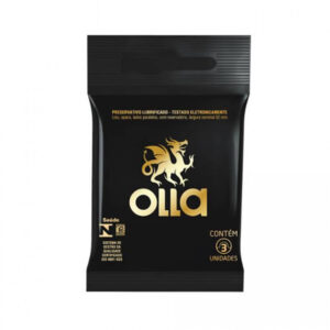 Preservativo Olla Lubrificado Com 3 Unidades
