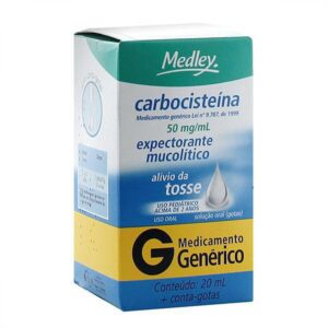 Carbocisteína 50mg/ml Solução Oral Com 20ml Sanofi Medley Genéricos