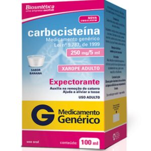 Carbocisteina 50mg/ml Xarope Com 100ml Aché Genéricos