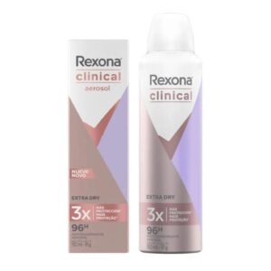 15363710804-7891150064300.jpg Desodorante Aerosol Rexona Clinical Feminino Extra Dry Com 150ml