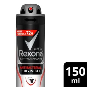 Desodorante Aerosol Rexona Men Antibacterial + Invisible Com 150ml