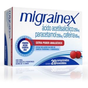 Migrainex 250mg + 250mg + 65mg Com 20 Comprimidos Cosmed