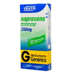 Naproxeno Sódico 250mg Com 15 Comprimidos Teuto Genéricos