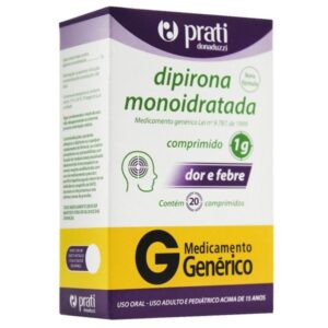 Dipirona Sódica 1g Com 20 Comprimidos Prati Donaduzzi Genérico