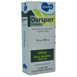 Dorspan Composto 10mg + 250mg Com 20 Comprimidos Ems s/a