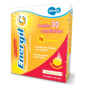 Energil C 1g Sem Açucar Com 30 Comprimidos Efervescentes Ems s/a