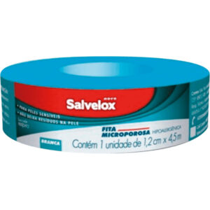 Fita Microporosa Salvelox Branca 1,2cm x 4,5m Unidade