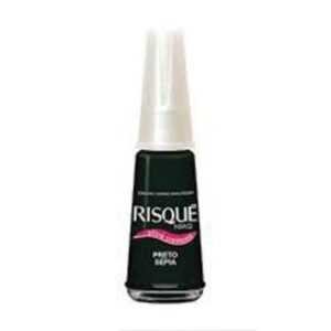 Esmalte Risqué Cremoso Preto Sepia Com 8ml