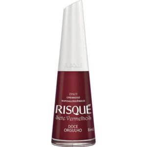 Esmalte Risqué Cremoso Vermelho Doce Orgulho Com 8ml