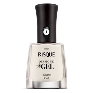 Esmalte Risqué Diamond Gel Cha Branco Com 9,5ml