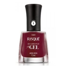 Esmalte Risqué Diamond Gel Amora Negra Com 9,5ml