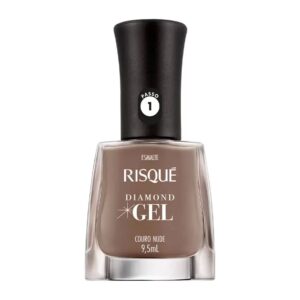Esmalte Risqué Diamond Gel Couro Nude Com 9,5ml