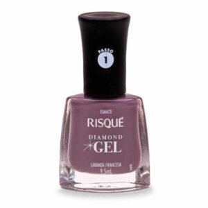Esmalte Risqué Diamond Gel Lavanda Francesa Com 9,5ml