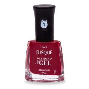 15363711606-7891350037135.jpg Esmalte Risqué Diamond Gel Vermelho Rubi Com 9,5ml