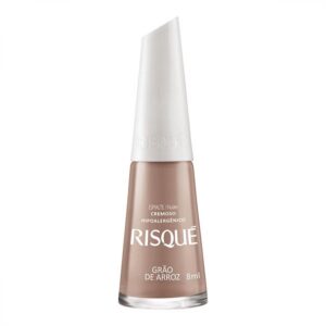Esmalte Risqué Nude Cremoso Grão de Arroz Com 8ml