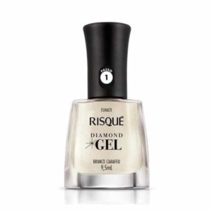 Esmalte Risqué Diamond Gel Branco Camafeu Com 9,5ml