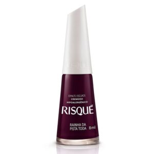 Esmalte Risqué Cremoso Vinho Rainha da Pista Toda Com 8ml