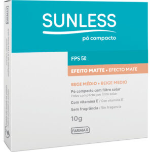Pó Compacto Sunless Bege Médio FPS50 Com 10g