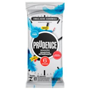 Preservativo Prudence Sensitive Retardante Com 6 Unidades