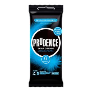 Preservativo Prudence Extra Grande Ultra Sensivel Com 6 Unidades