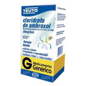 Cloridrato de Ambroxol 6mg/ml Xarope Adulto Com 120ml Teuto Genéricos
