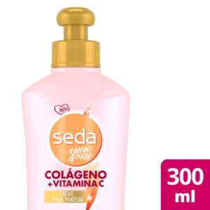 15363711789-046e5c38076305d2374aa66954b2fd4c-1.jpg Creme de Pentear Seda Colágeno e Vitamina C Com 300ml