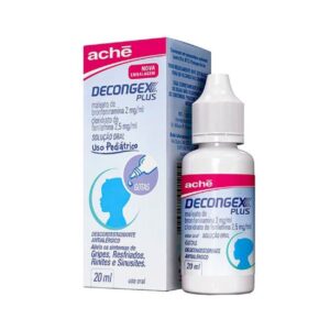 Decongex Plus 2mg/ml + 2,5mg/ml Solução Oral Gotas Com 20ml Aché