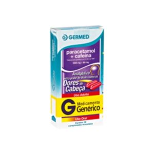 Paracetamol 500mg Com Cafeína 65mg Com 20 Comprimidos Germed Genéricos