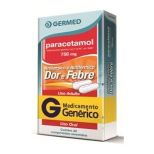 Paracetamol 750mg Com 20 Comprimidos Germed Genéricos