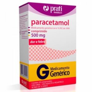 Paracetamol 500mg Com 20 Comprimidos Prati Donaduzzi Genéricos