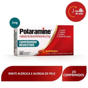 Polaramine 2mg Com 20 Comprimidos Cosmed