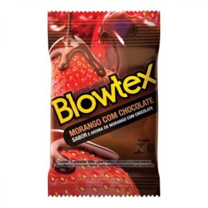 Preservativo Blowtex Morango Com Chocolate Com 3 Unidades