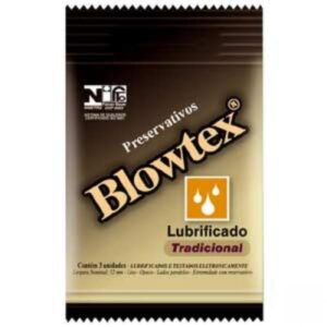 Preservativo Blowtex Lubrificado Tradicional Com 3 Unidades