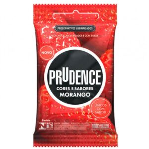 Preservativo Prudence Morango Com 3 Unidades