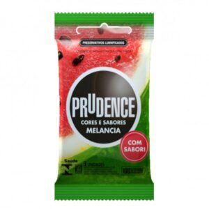 Preservativo Prudence Melancia Com 3 Unidades
