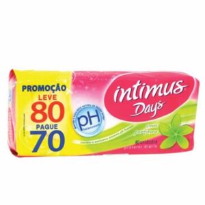 Protetor Diário Intimus Days Frescor Diário Sem Abas Com 80 Unidades