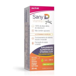 Sany D 200ui/ml Gotas Sabor Maçã Verde Com 20ml Aché
