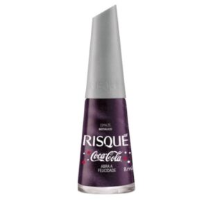 Esmalte Risqué Metálico Coca Cola Abra a Felicidade Com 8ml