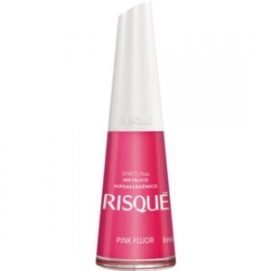 Esmalte Risqué Metálico Pink Flúor Com 8ml