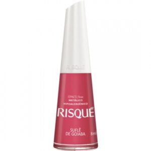 Esmalte Risqué Metálico Rosas Suflê de Goiaba Com 8ml