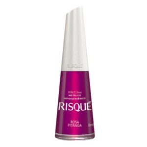 Esmalte Risqué Metálico Rosa Pitanga Com 8ml