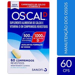 Oscal D Vitamina D 1000ui + Cálcio 500mg Com 60 Comprimidos Sanofi