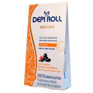 Folhas Prontas Facial Depi Roll Spa Care Com 16 Unidades